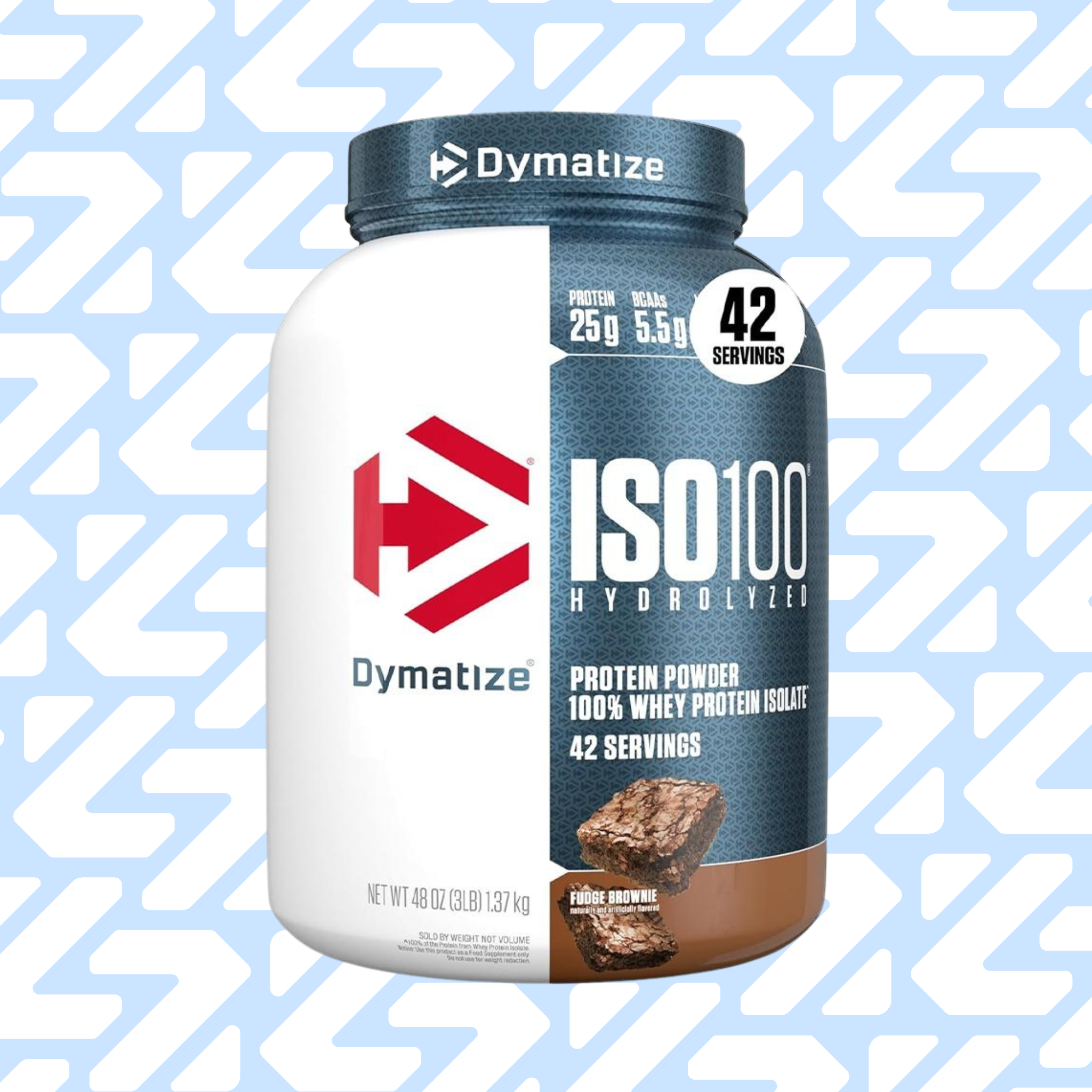 DYMATIZE ISO 100 HYDROLIZED 42 SERVINGS 1.37KG FUDGE BROWNIE