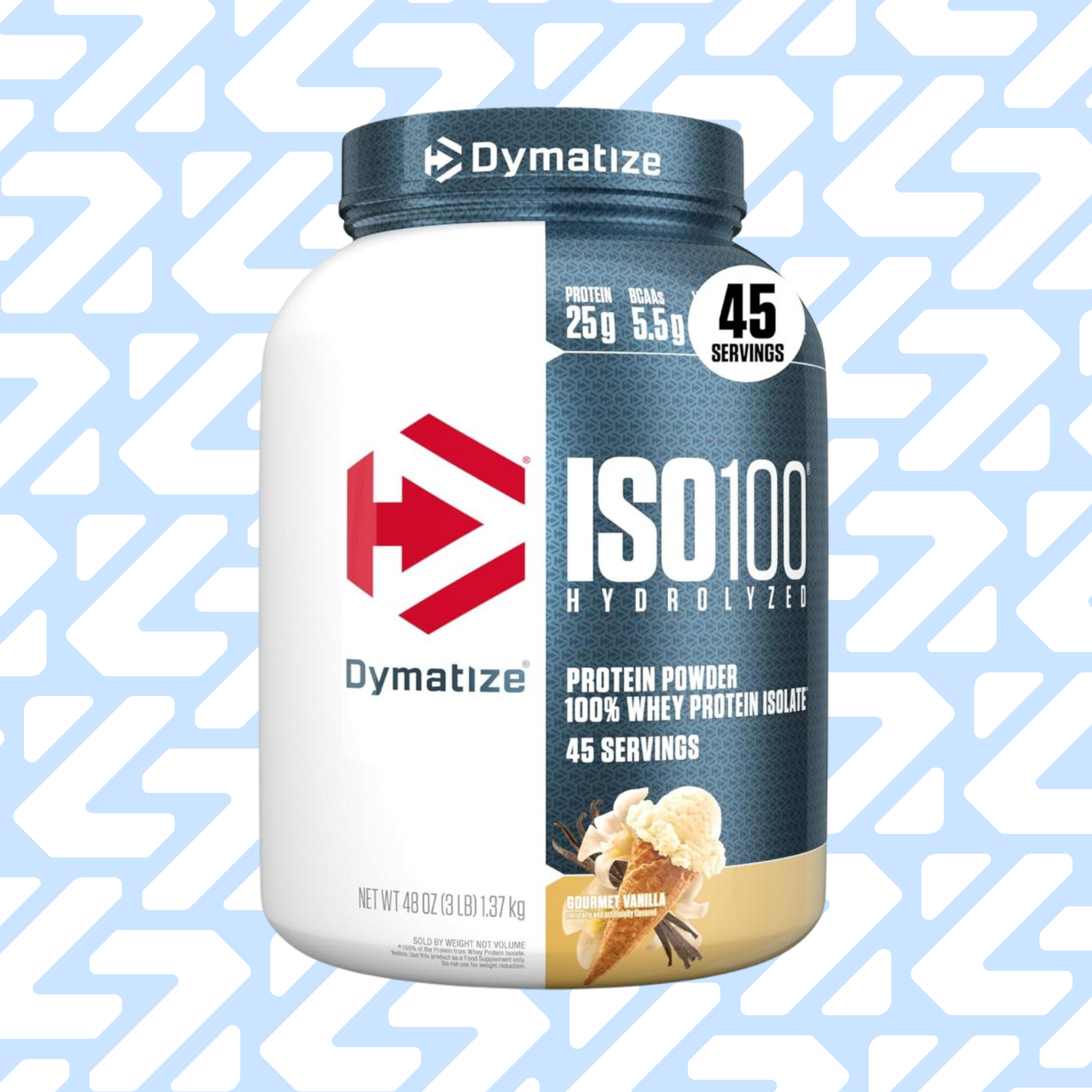 DYMATIZE ISO 100 HYDROLIZED 45 SERVINGS 1.37KG GOURMET VANILLA