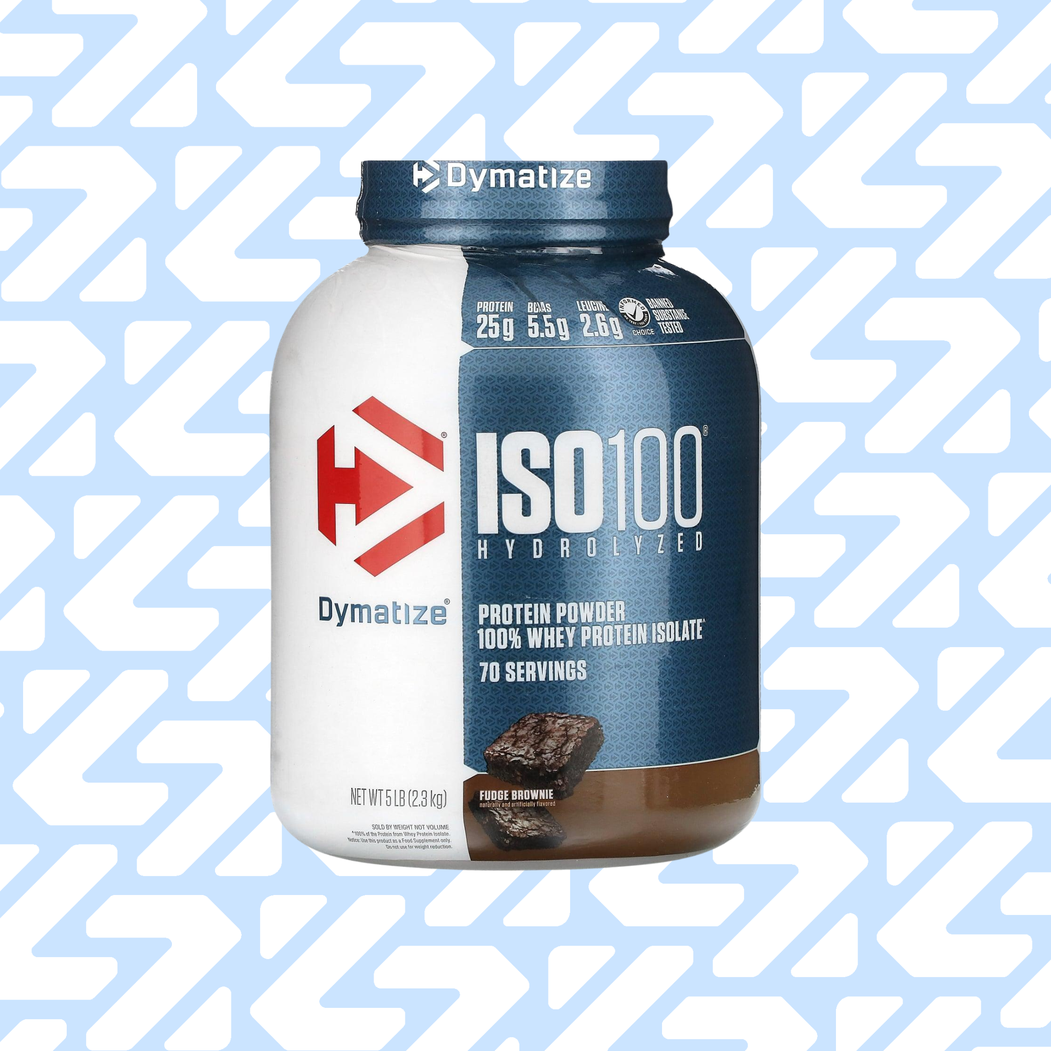 DYMATIZE ISO 100 HYDROLIZED 70 SERVINGS 2.3KG FUDGE BROWNIE