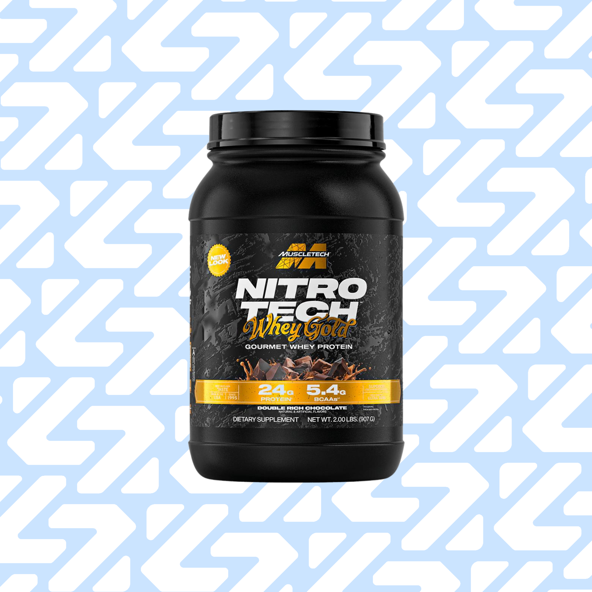 MUSCLETECH NITRO TECH WHEY GOLD GOURMET 27 SERVINGS 907G DOUBLE RICH CHOCOLATE