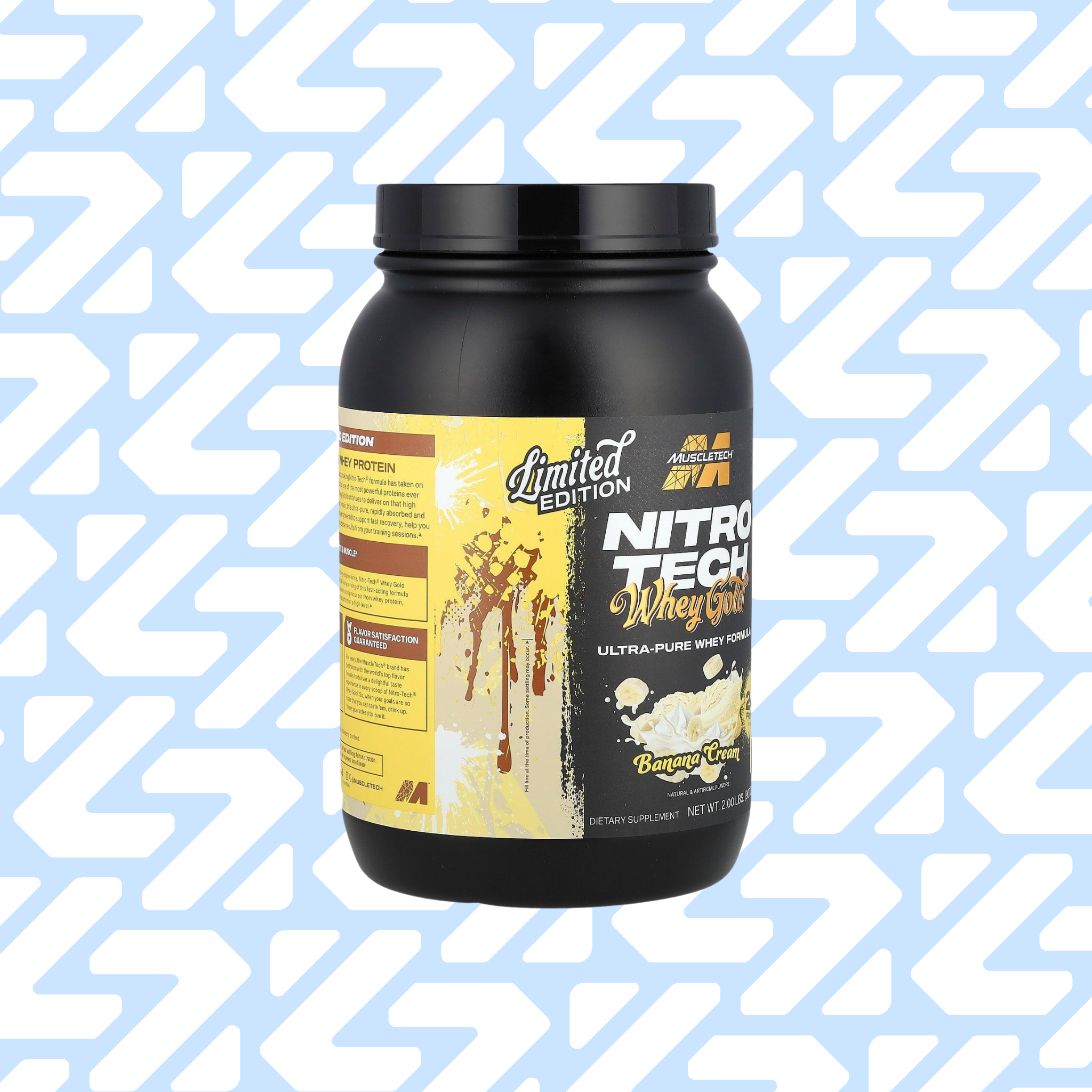MUSCLETECH NITRO TECH WHEY GOLD GOURMET 28 SERVINGS 907G BANANA CREAM