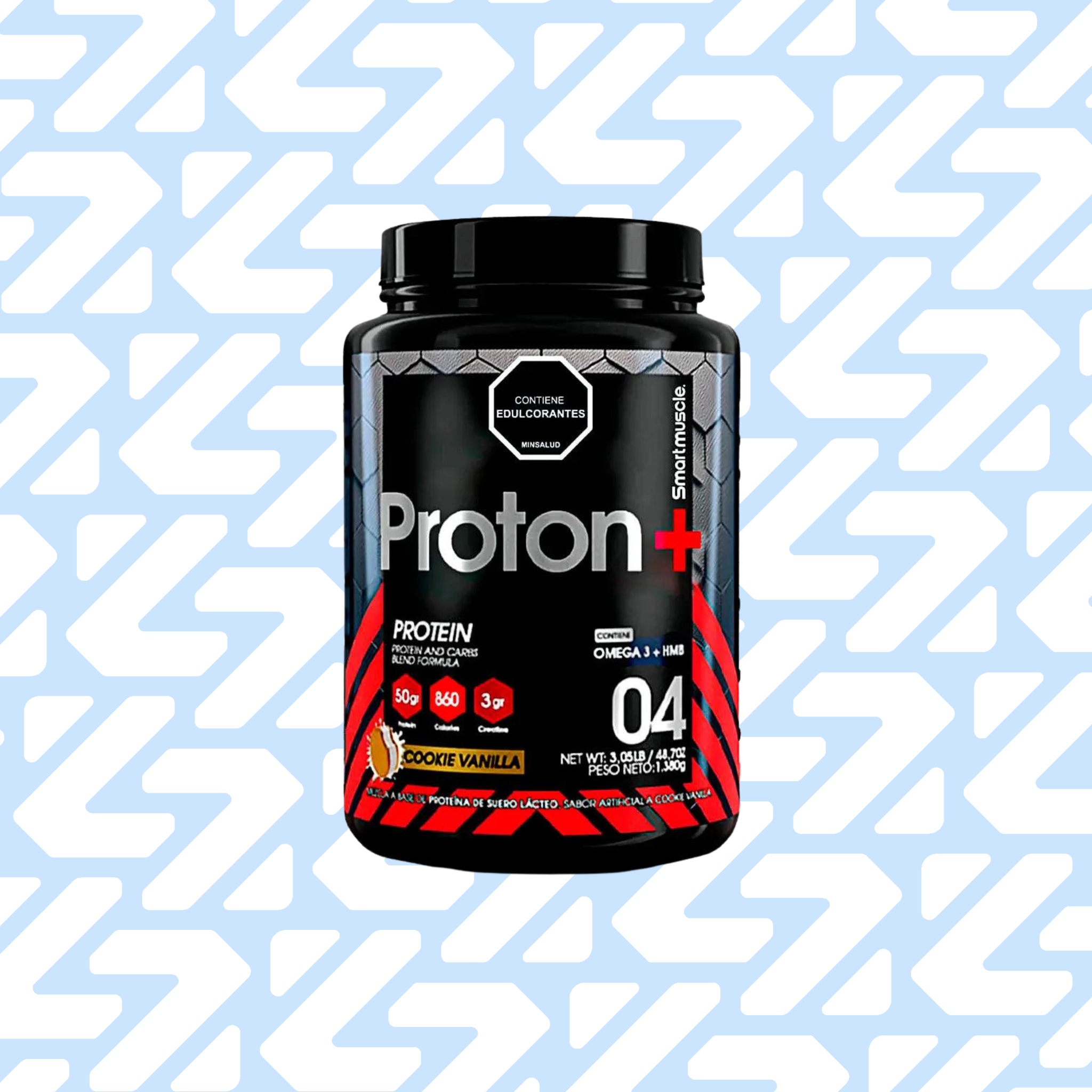 SMART MUSCLE PROTON+ 6 PORCIONES 1380G COOKIE VANILLA